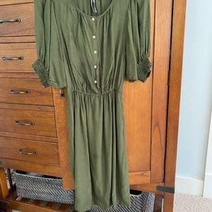 Anthropologie dress green XS extra small